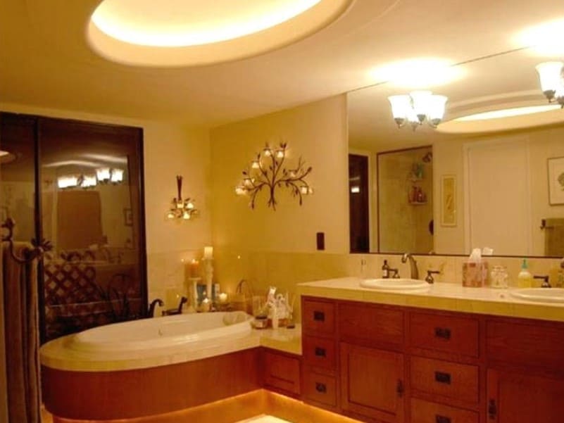 Tropical Light Fixture for Classy Bathroom