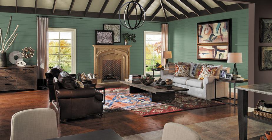 Colorful Rustic Living Room