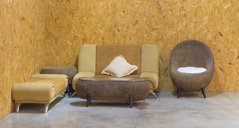 Earth-inspired, mini formal living room 