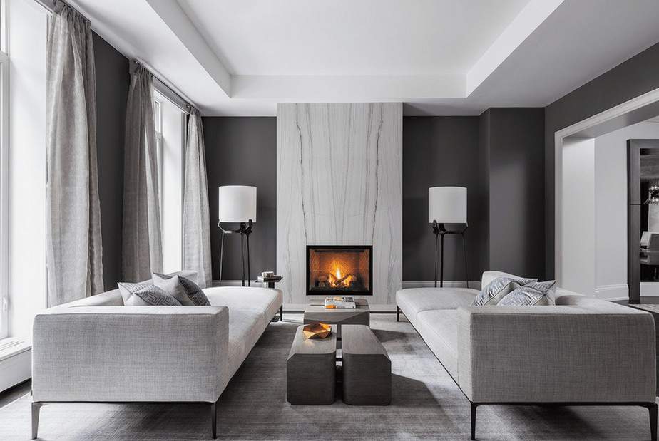 Minimalist Grey Living Room