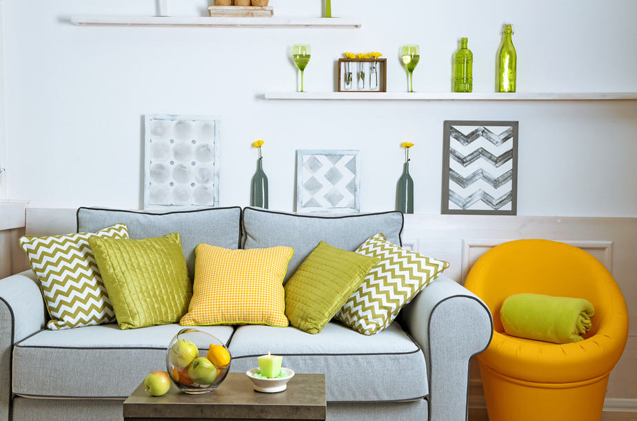 Fresh Grey and Yellow Living Room Ideas