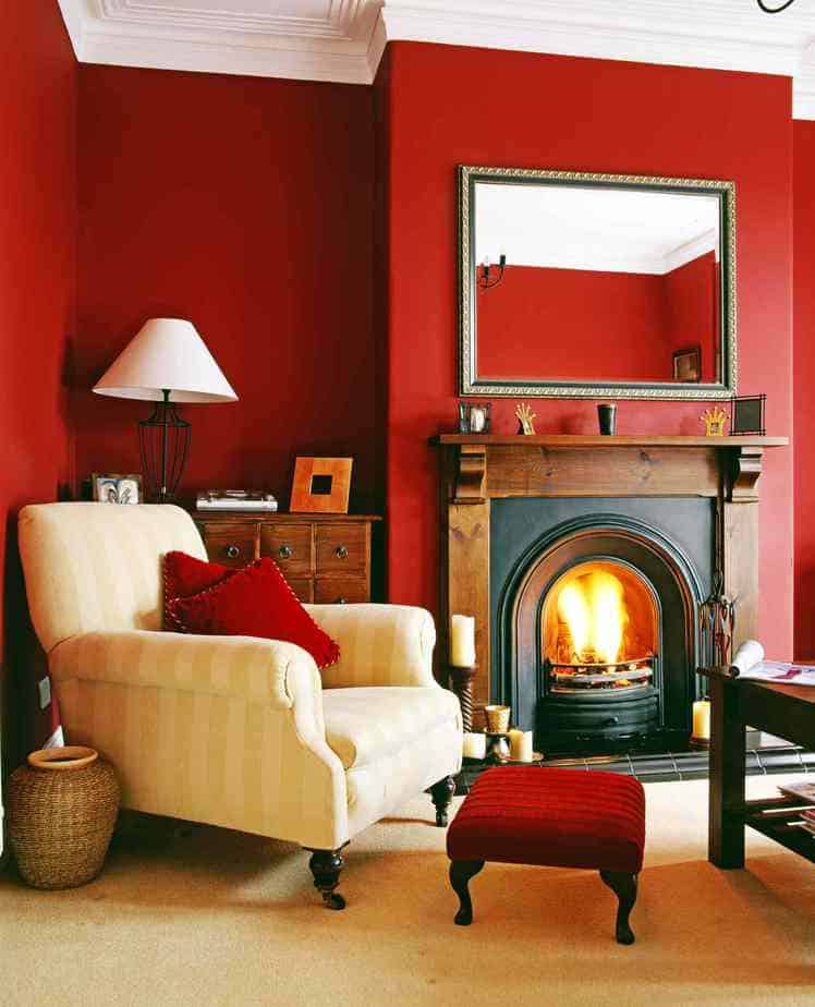 Brilliant, Fresh Red Living Room