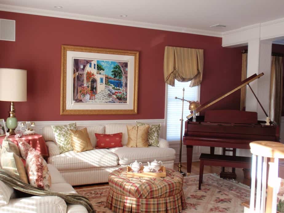 Classic Red Living Room
