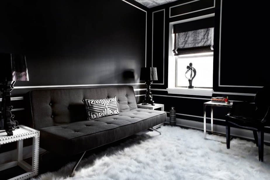 Dark Elegant Black Living Room 1024x683 