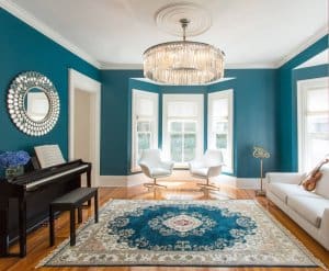 Delicate Teal Living Room Ideas 300x247 