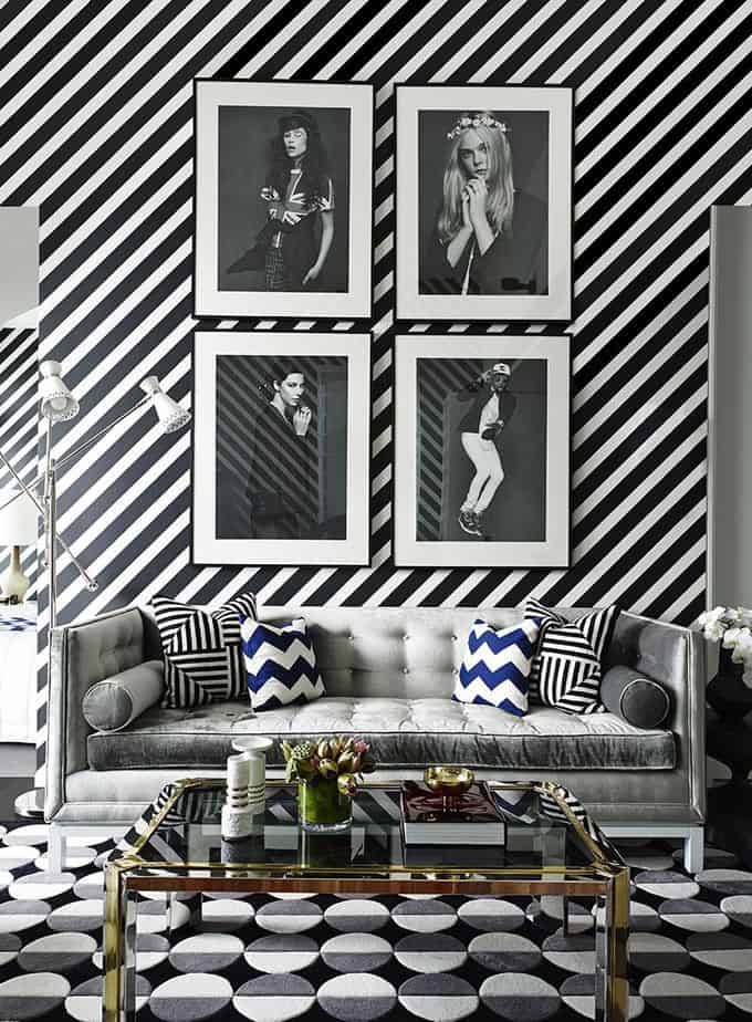 Geometric-Styled Beautiful Living Room.