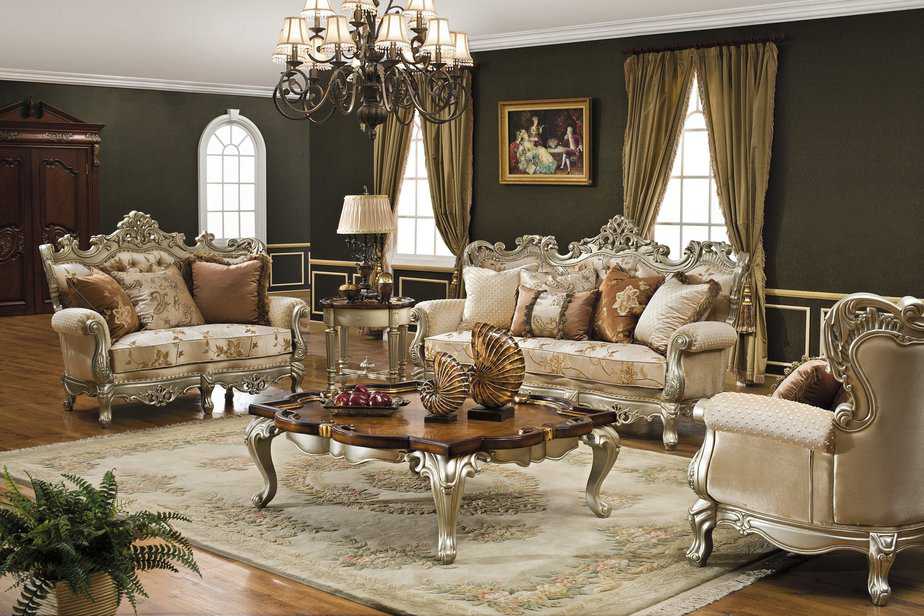 Classic Glam Living Room. 