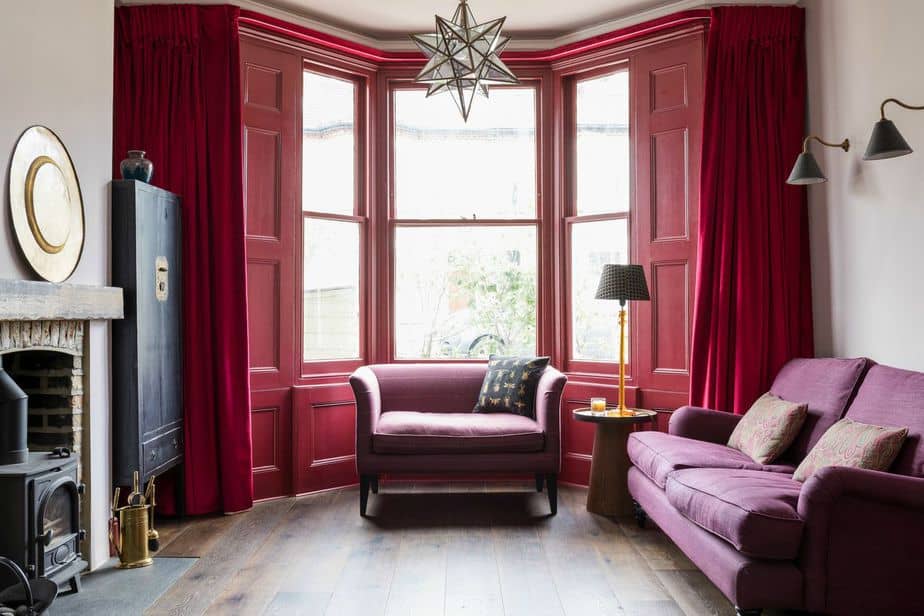 Conventional Dark Wood in Country Living Room