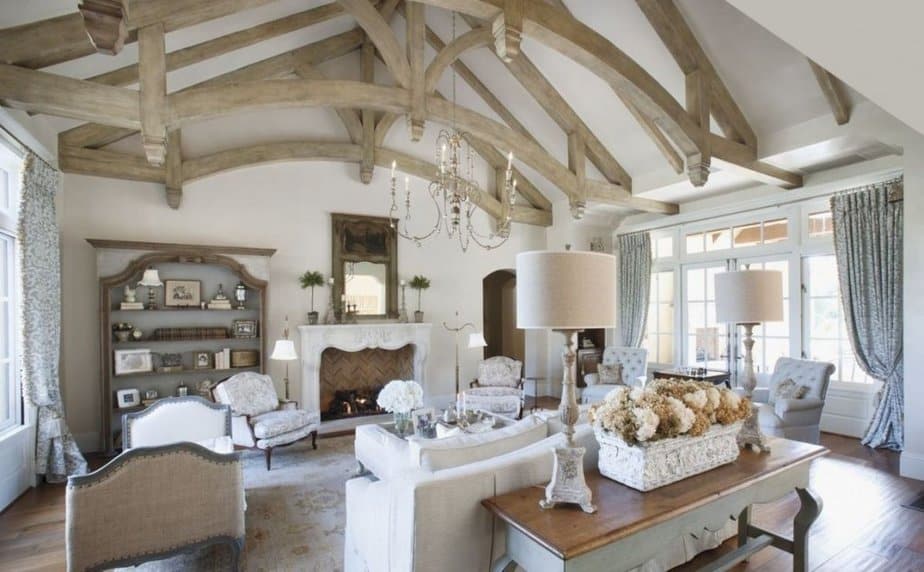 Graceful French Country Living Room 1024x634 