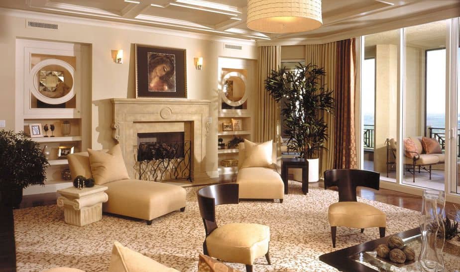 Glam Living Room with Lounge Chairs