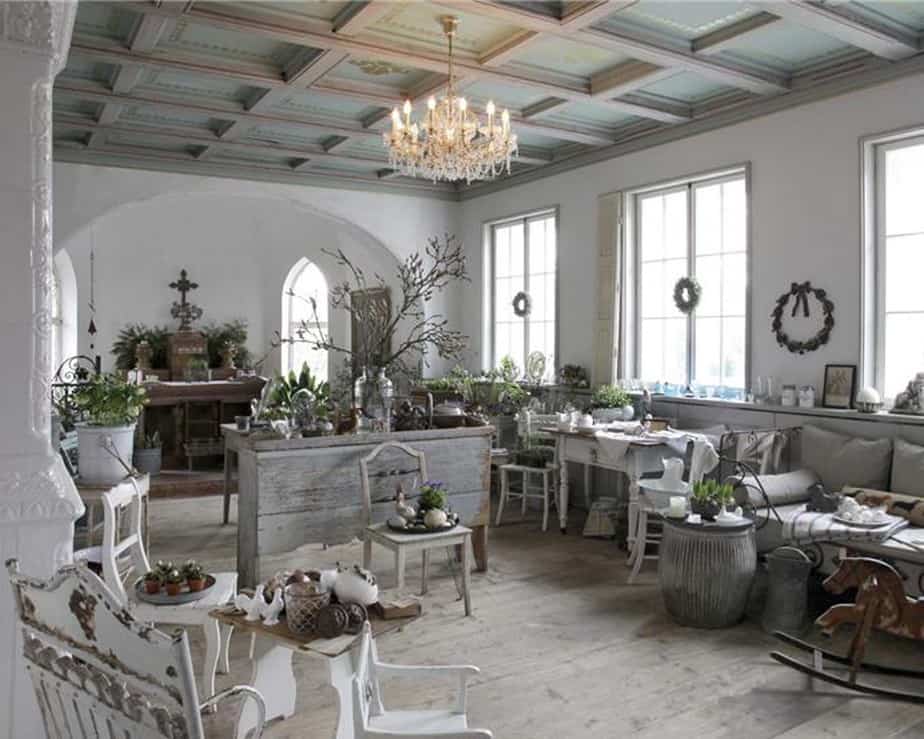 Green Shabby Chic Living Room. Source: decoholic.org