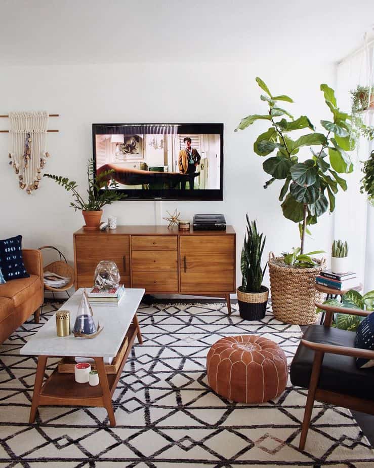 Natural Mid Century Modern Living Room. Source: Pinterest