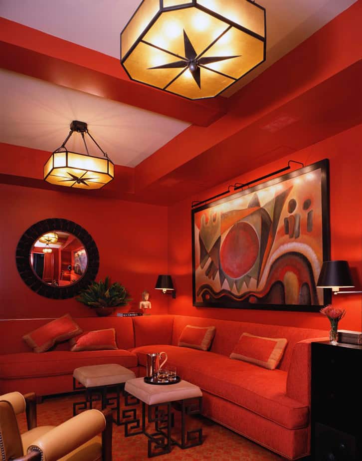 Nearly-All-Orange Living Room
