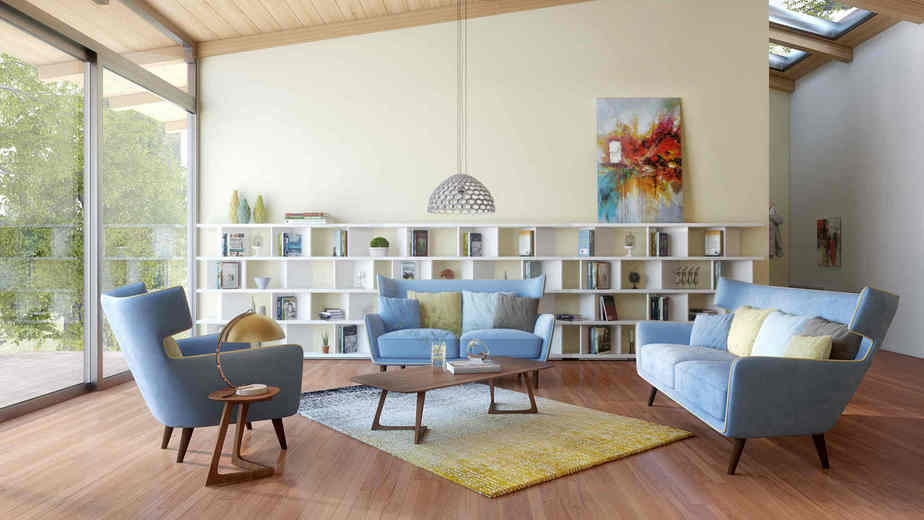 Roomy Mid Century Modern Living Room. Source: donpedrobrooklyn.com