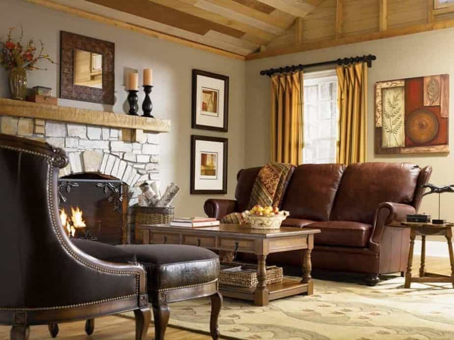 Rustic French Country Living Room 1024x768 