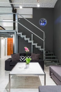 Shot Of A Living Room And An Entresol In A Modern Loft Apartment 200x300 