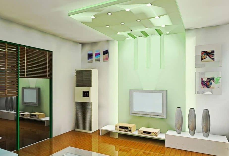 Green Ceiling Living Room. Source: Pinterest