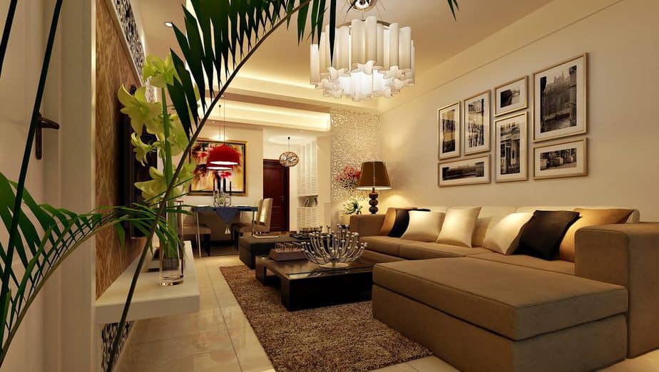 Living Room with Wall Decorations. Source: designsbyroyalcreations.com