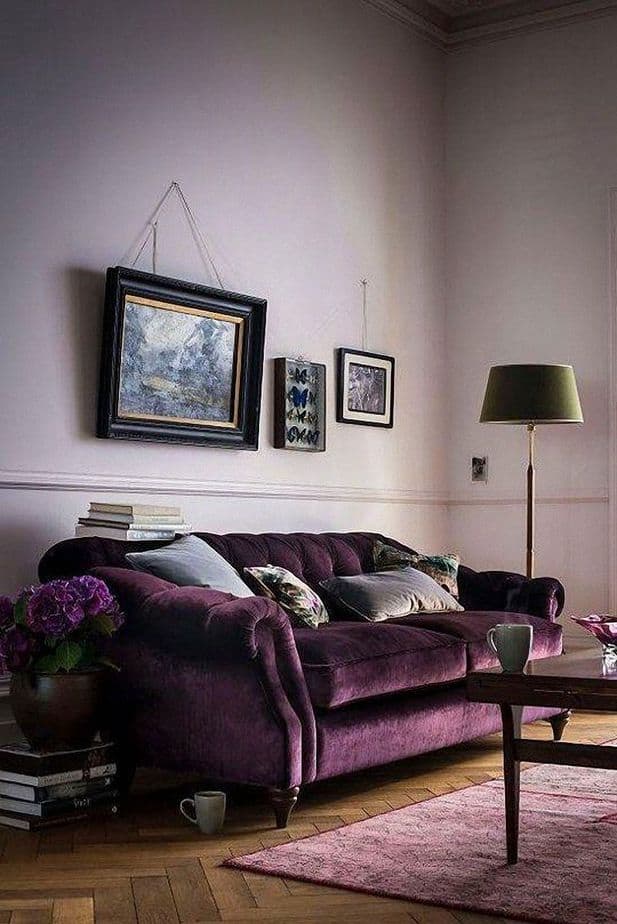 Purple Velvet Living Room. Source: Pinterest