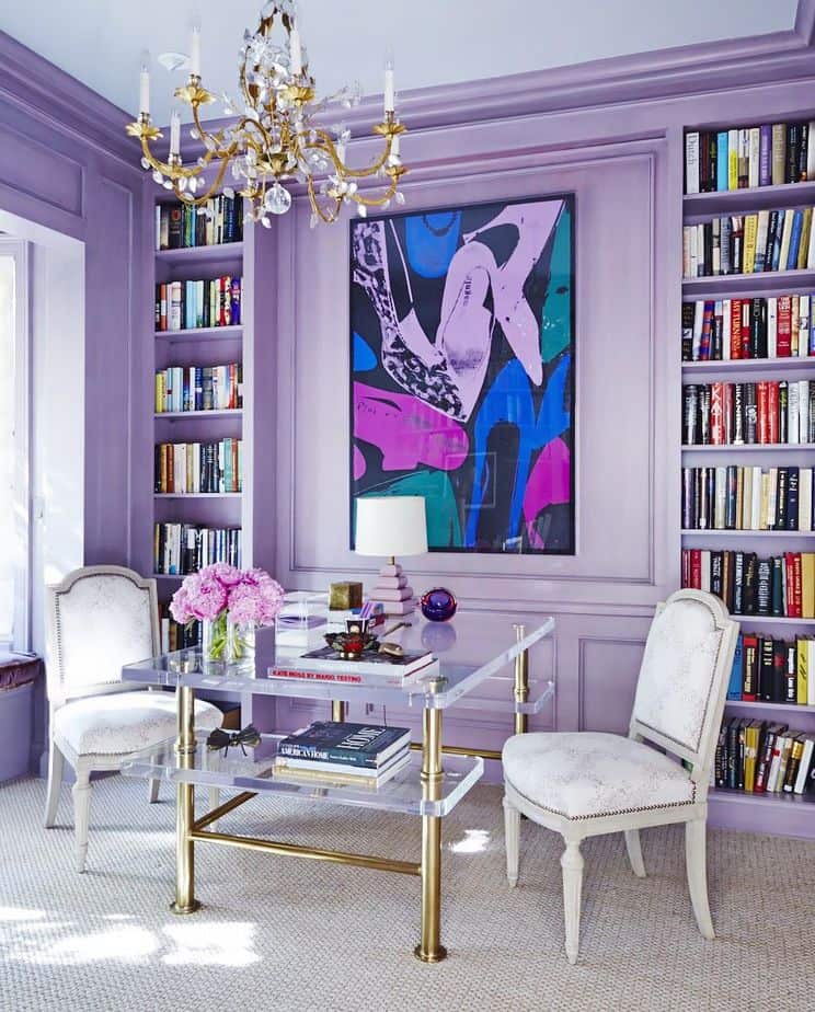 Living Room with Purple Storage. Source: Pinterest