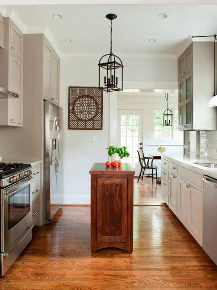 Two-Sided Narrow Kitchen Cabinet