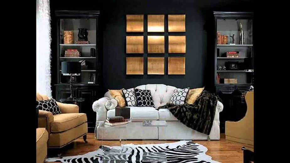Casual Black and Gold Living Room