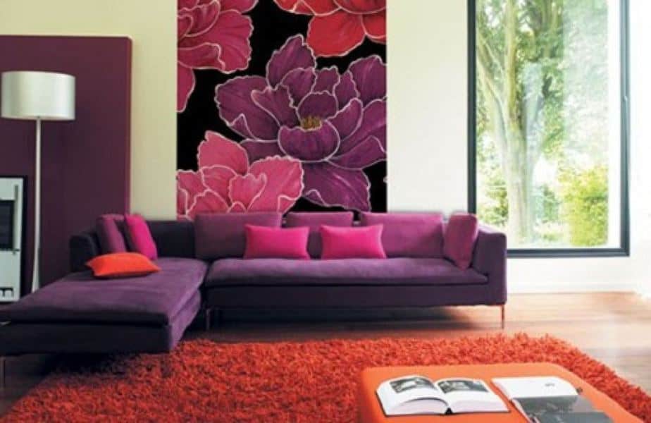 Casual Purple Living Room