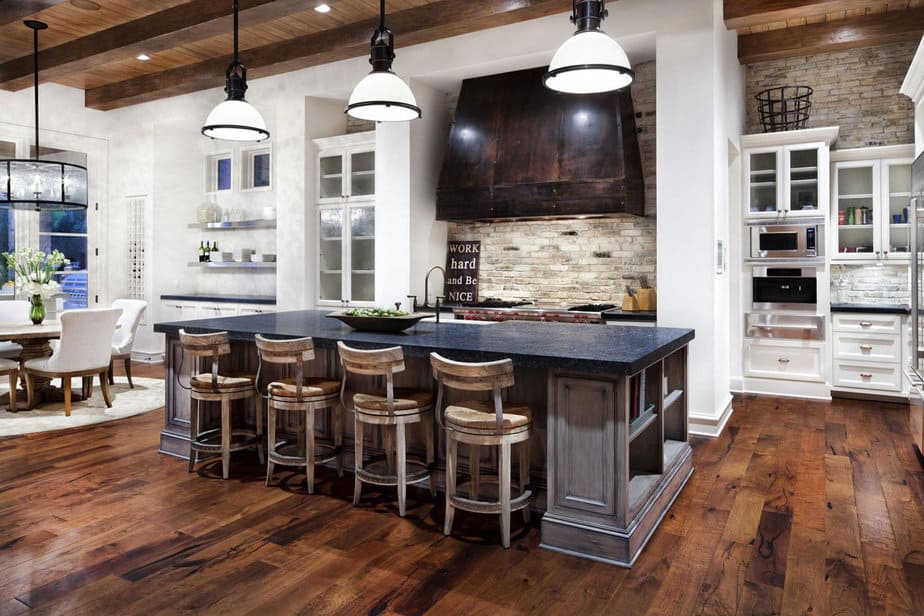 Old-Fashioned Black Kitchen Cabinet