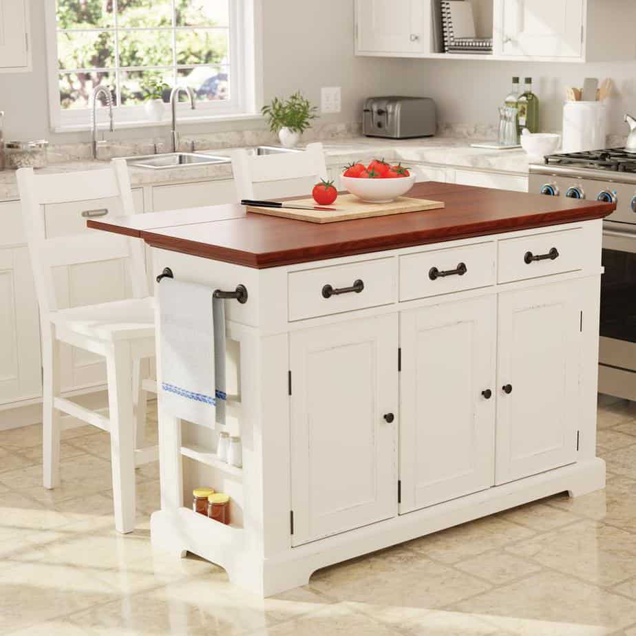 Country Mobile Kitchen Island 