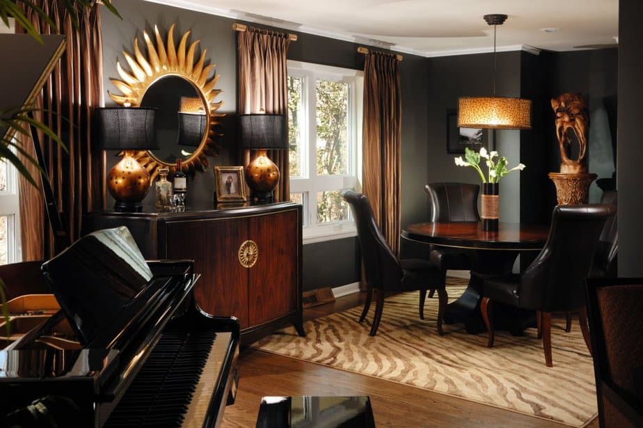Dramatic Black And Gold Living Space 1024x682 