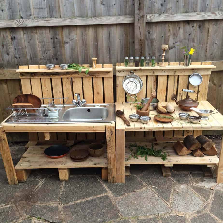 Doubled Outdoor Kitchen Countertop