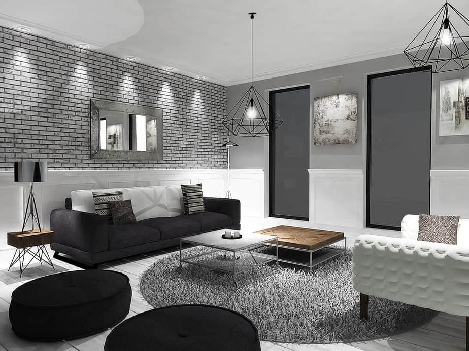 Enticing Black and Grey Living Room