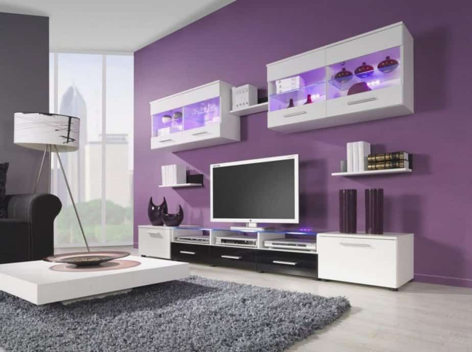 Modern Purple Living Room 1024x765 