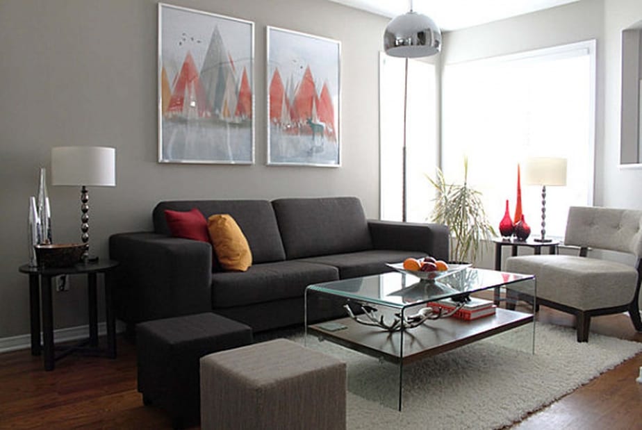 Formal Grey Living Room