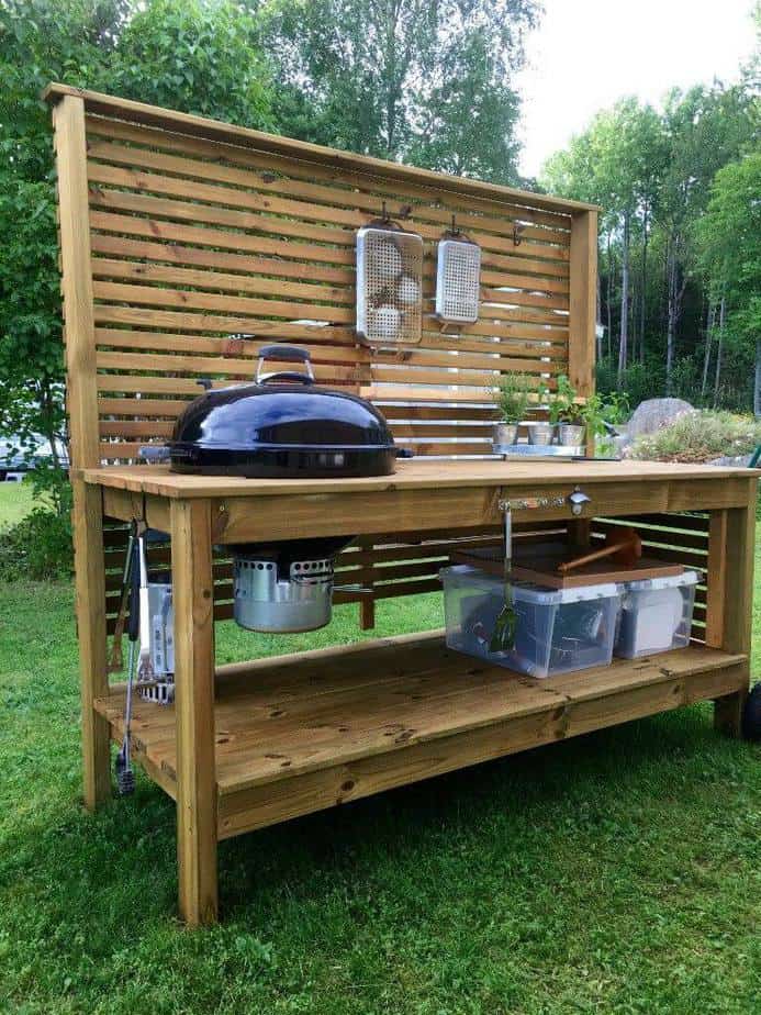 Single Outdoor Kitchen Countertop