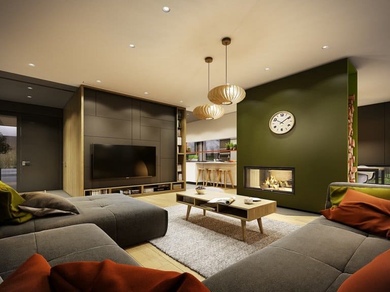 Restful Grey And Green Living Room 768x576 