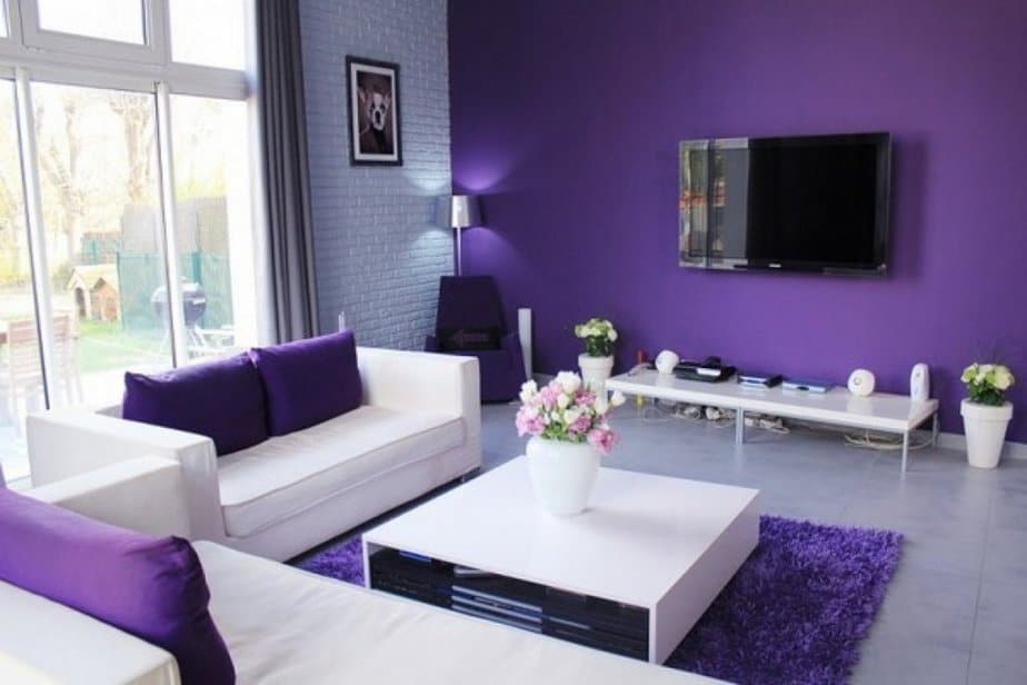 Restful Purple Living Room 1024x683 