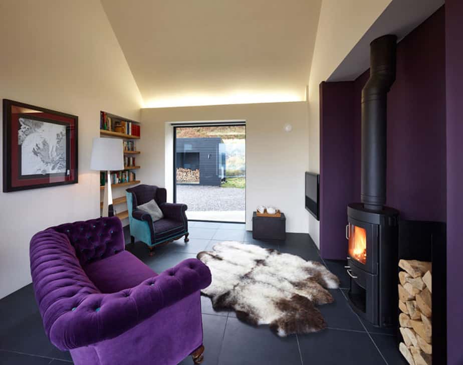 Simple Purple Living Room