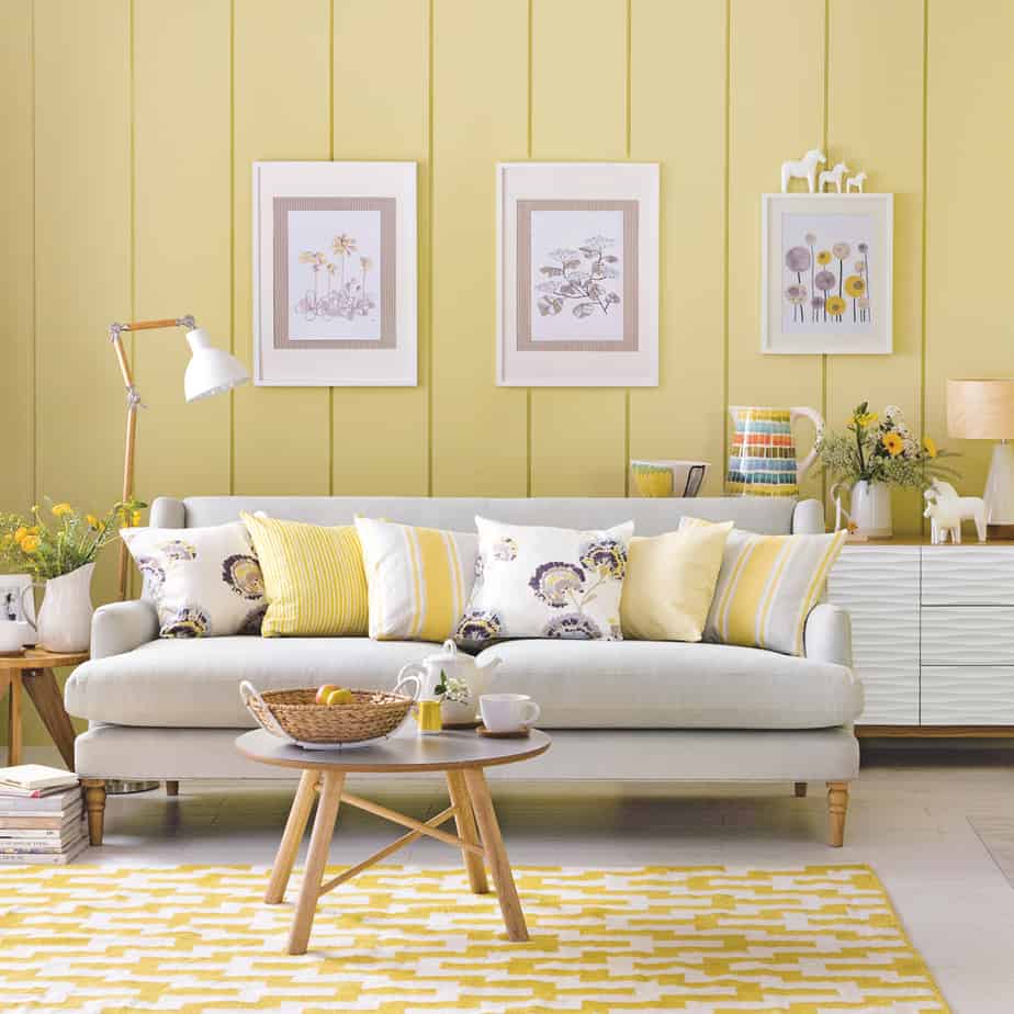 Soft Yellow Living Room