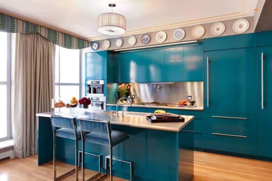 Dazzling Blue Kitchen