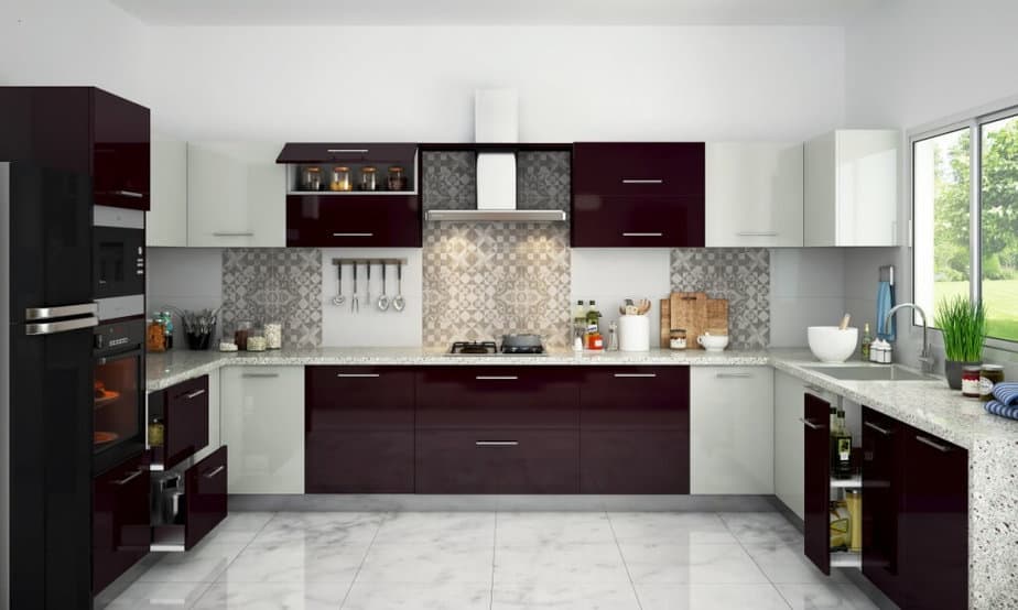Elegant Two Tone Kitchen Cabinet