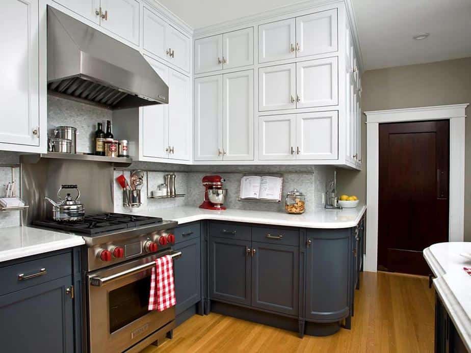 Neutral Two Toned Kitchen Cabinet
