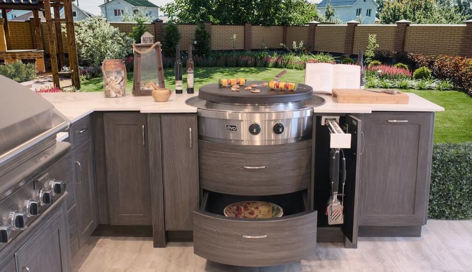 Neutral Modern Outdoor Kitchen