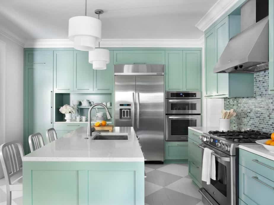 Pleasant Kitchen Cabinet Color 1024x768 