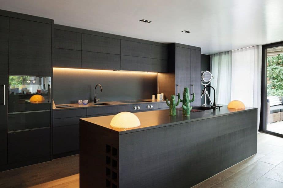Grey Modern Kitchen Curtain