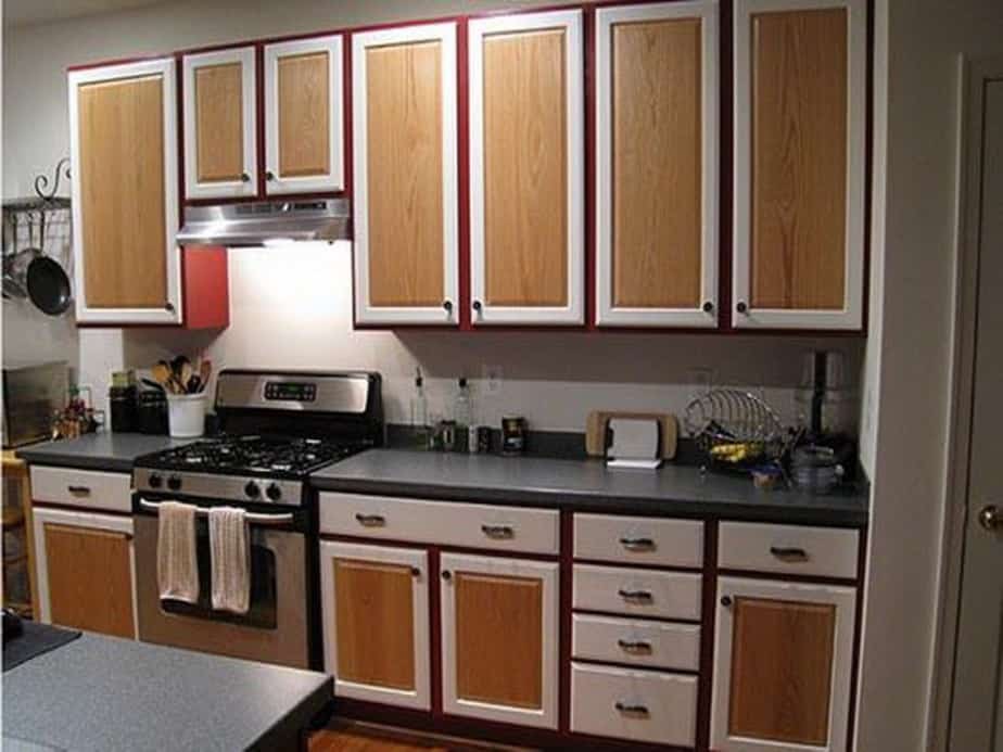 Terrific Two Tone Kitchen Cabinet