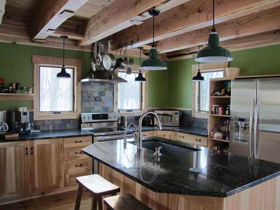Colored Rustic Kitchen Lighting 1024x768 
