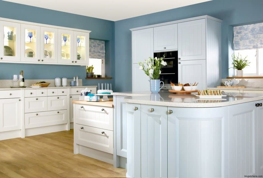 Enjoyable Blue Kitchen 1024x695 