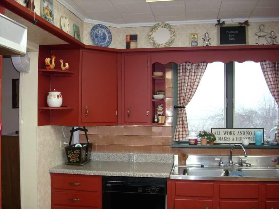 Lovely Red Kitchen 1024x768 