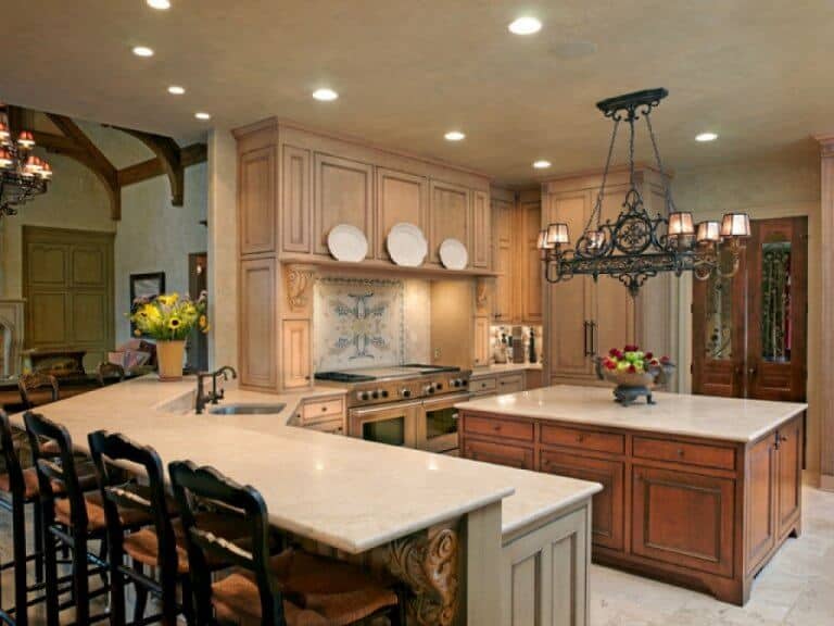 Spectacular French Country Kitchen Lighting 768x576 